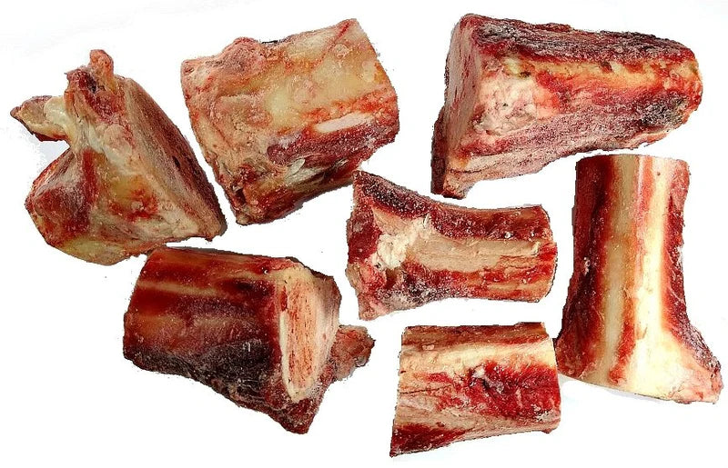 Blue Ridge Frozen Raw Beef Shank Bones - 5 Pound Bag