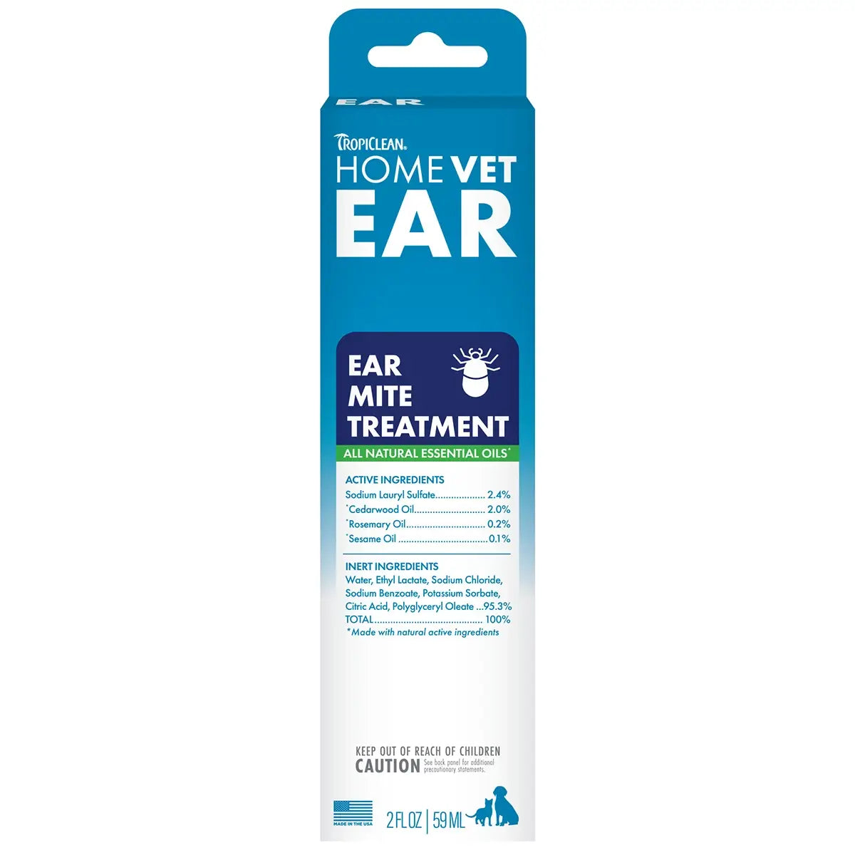 Tropiclean Homevet Ear Mite Treatment - 2oz
