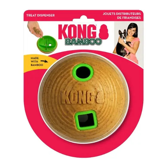 Kong Bamboo Feeder Ball Dog Enrichment Toy
