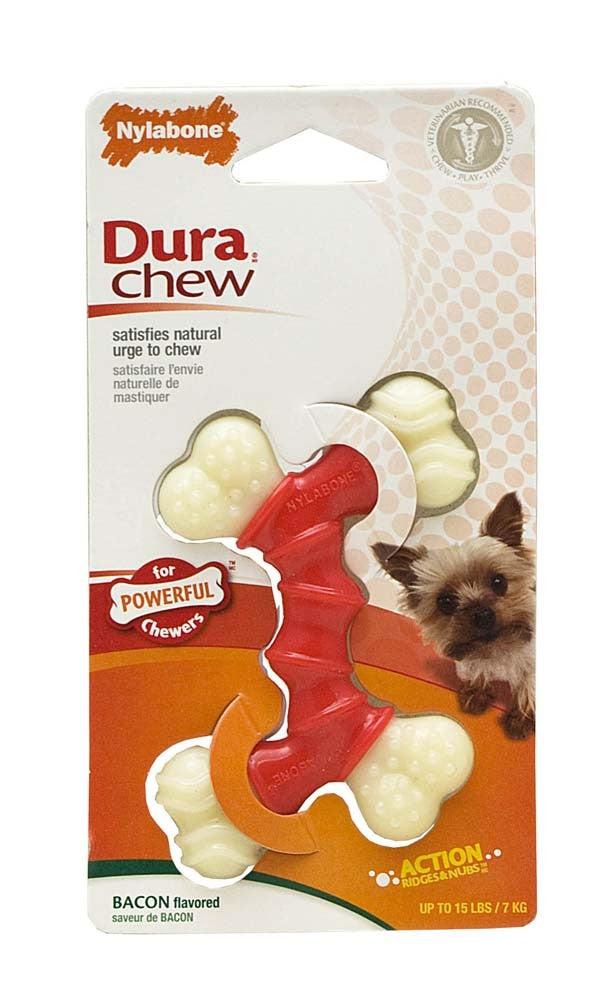 Nylabone DuraChew Double Bone Bacon Flavored Petite