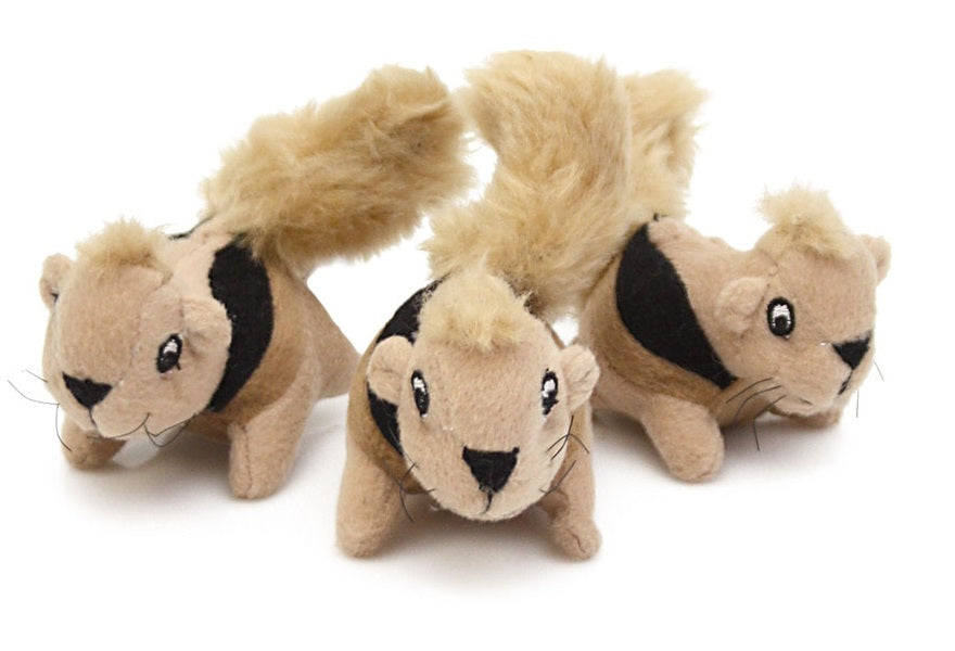 Outward Hound Squeakin' Animals Replacement 3 Pack Squirrels