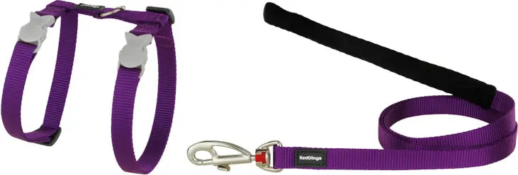 Red Dingo Classic Cat Harness and Lead Combo