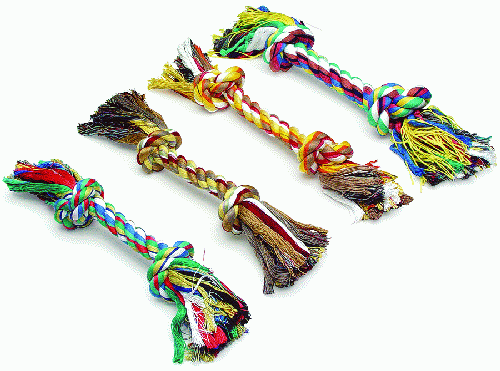Multi Color Dog Rope Bone - 1 Pack