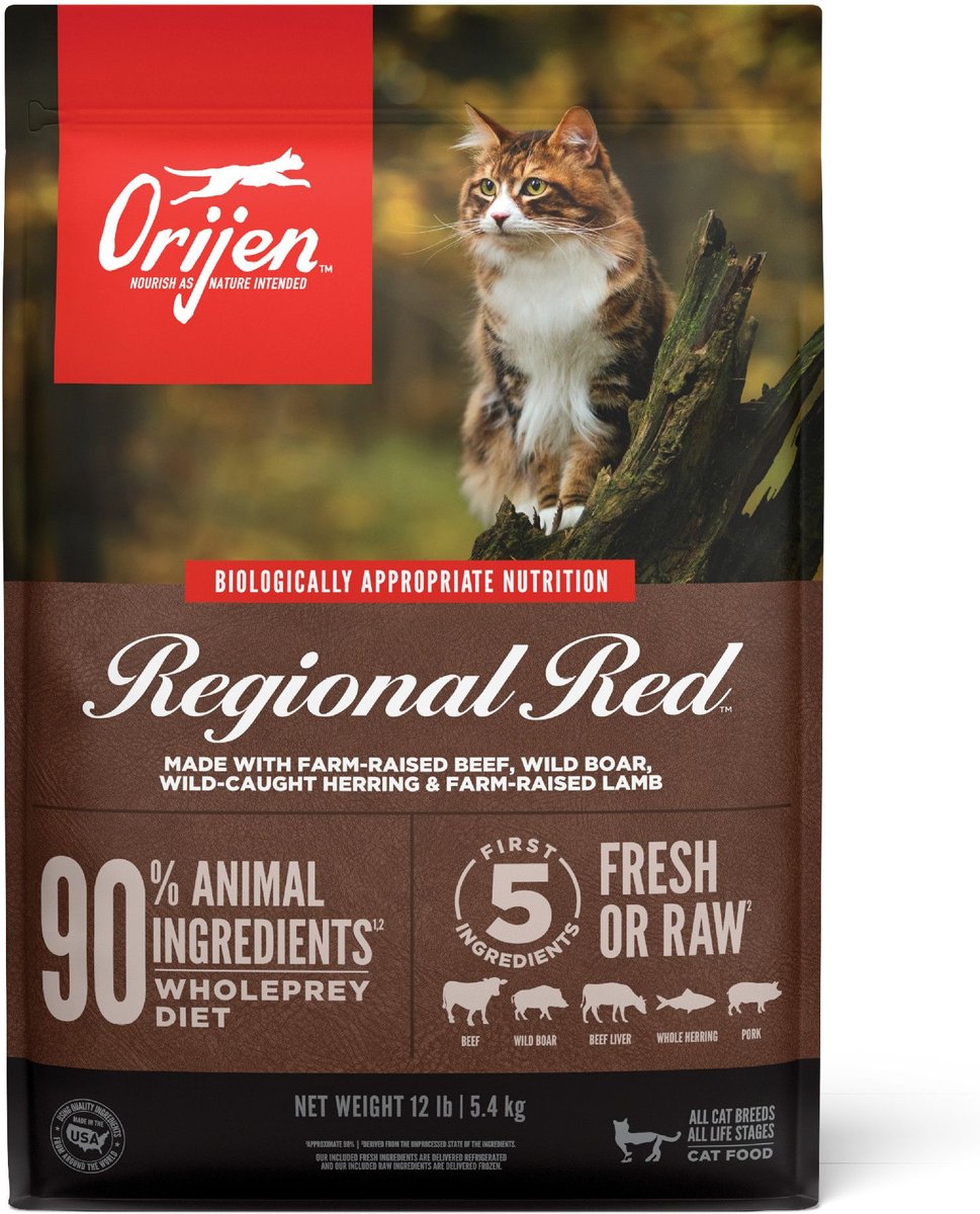 ORIJEN Regional Red Grain Free Dry Cat Food - 12lb