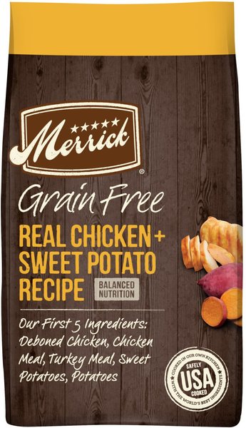 Merrick Real Chicken + Sweet Potato Recipe Grain Free Adult Dry Dog Food