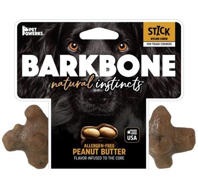 Pet Qwerks Nylon Stick BarkBone - Durable Dog Toy - Peanut Butter Flavor