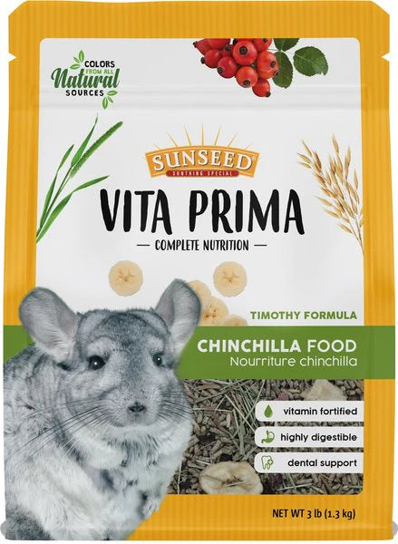 Sunseed Vita Prima - Chinchilla Food - 3 lbs