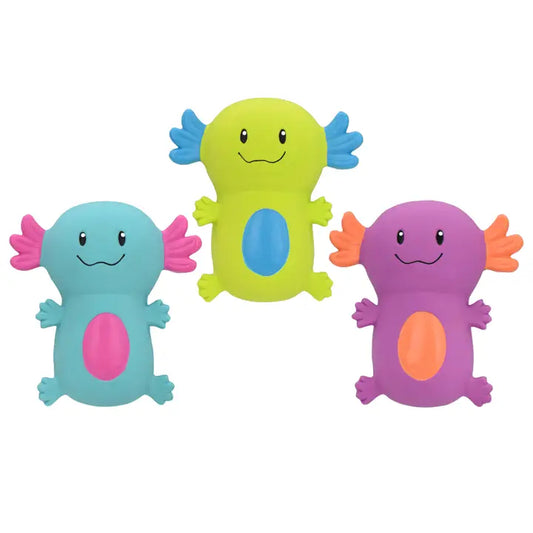 Multipet Minipet Axolotl Latex Dog Toy 4" Assorted Colors - 1 count