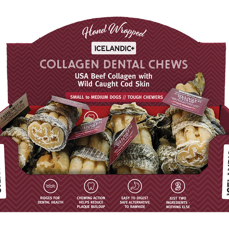 Icelandic Beef Collagen Chew wrapped with Cod Skin - 1 count