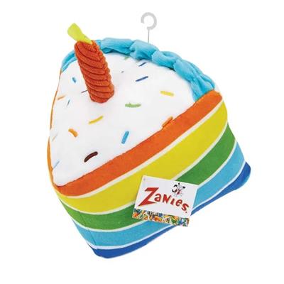 Zanies Rainbow Birthday Cake Toy