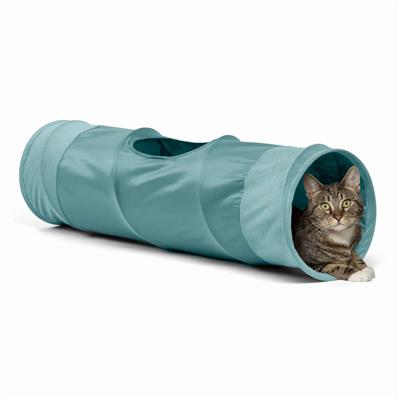 Ilan Oxford Cat Tunnel for Indoor Cats, Tidepool, One-Size