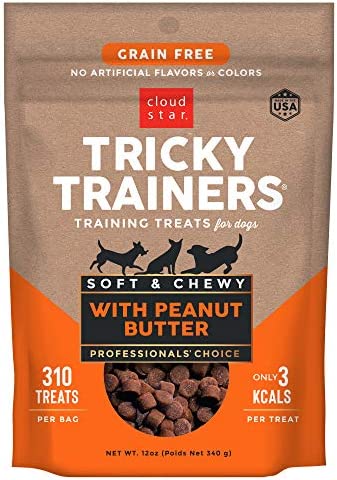 Cloud Star Tricky Trainers Chewy Treats - Grain Free Peanut Butter