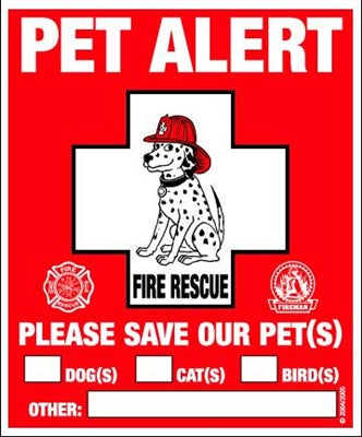 Rescue Rover Pet Safety Window Decal 2pk