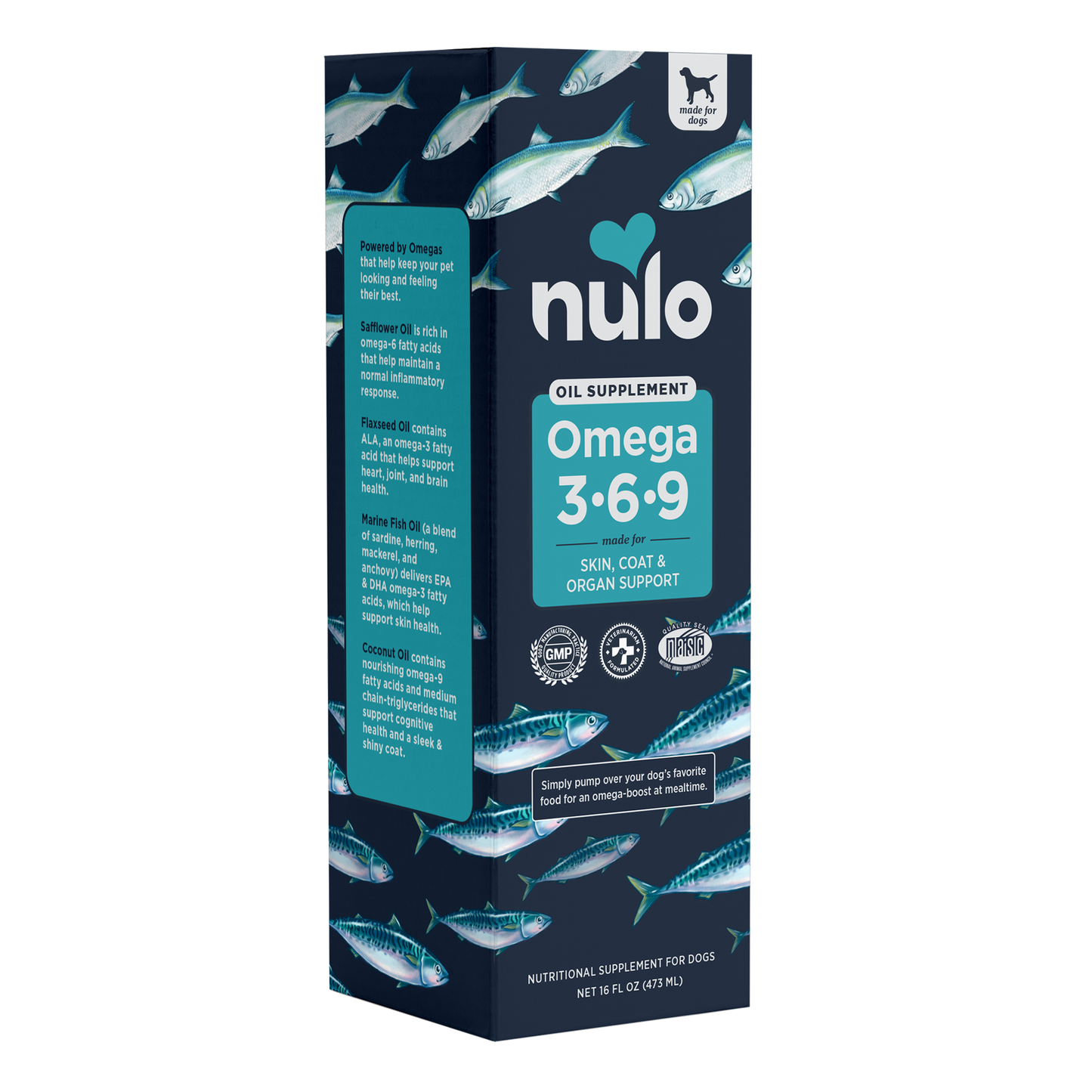 Nulo Oil Supplement - Omega 3-6-9 Skin, Coat & Organ Support 16oz