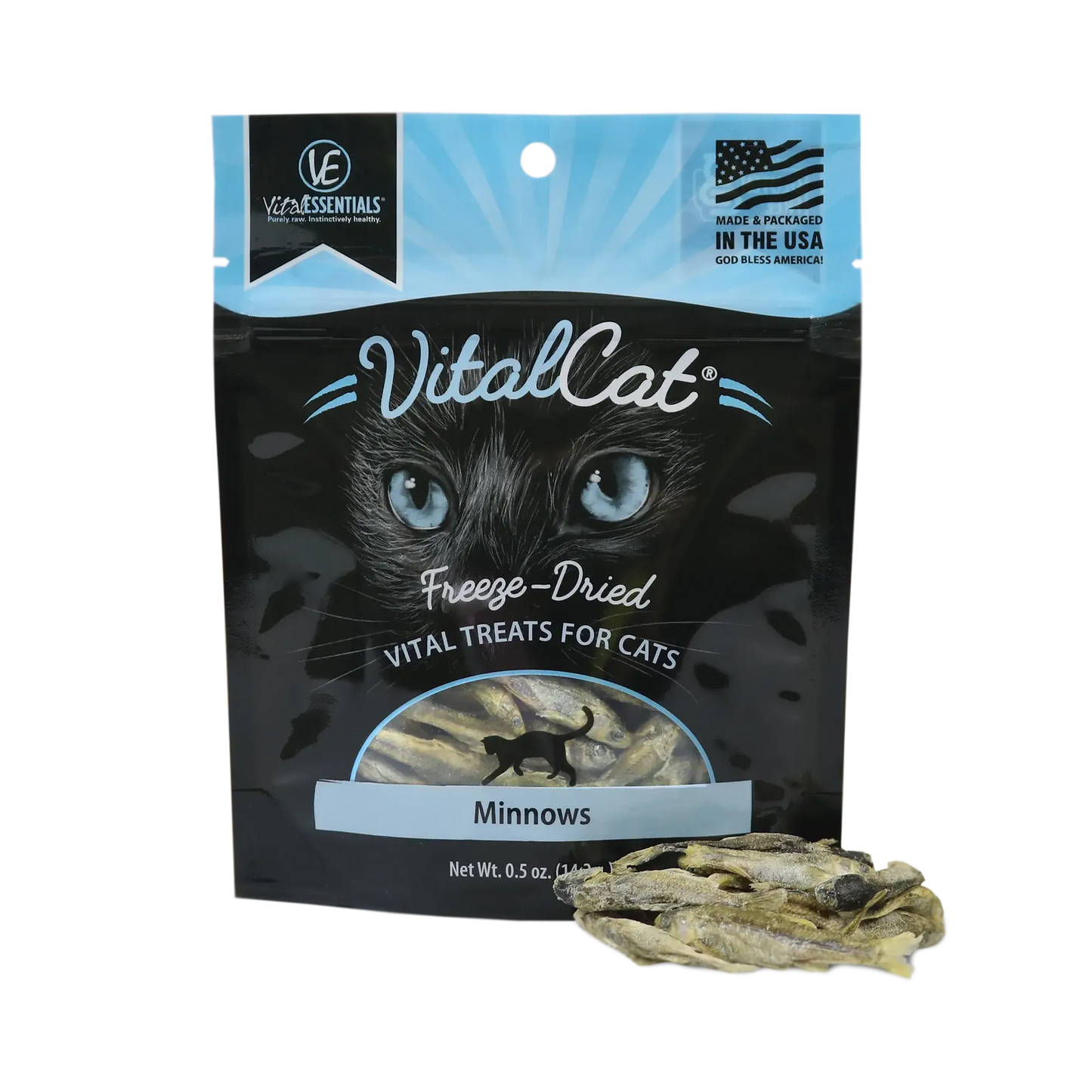 Vital Essentials Freeze-Dried Minnows Cat Treats 0.5 oz